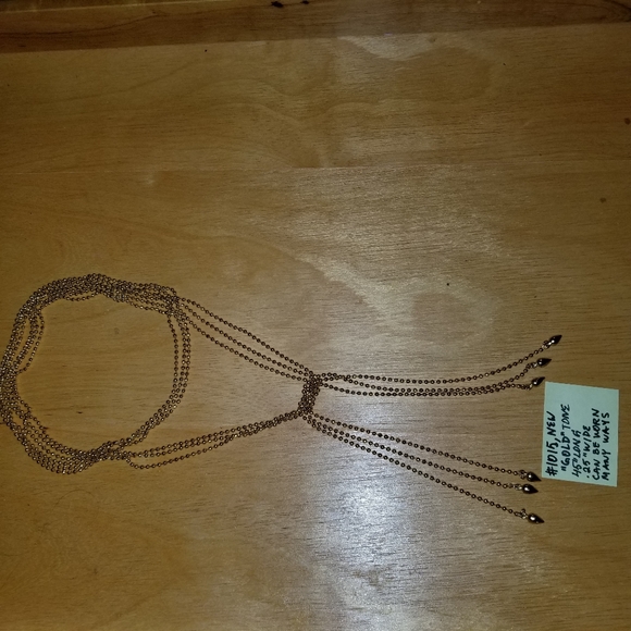 ✅1015 NWOT RARE Gold Tone Metal Beads  45" Necklace - Picture 12 of 15